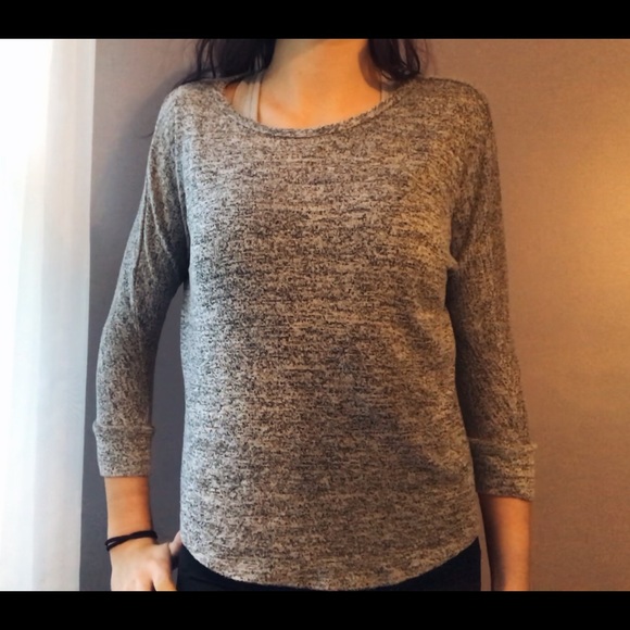 Gray 3/4 Sleeve Sweater - Picture 1 of 1